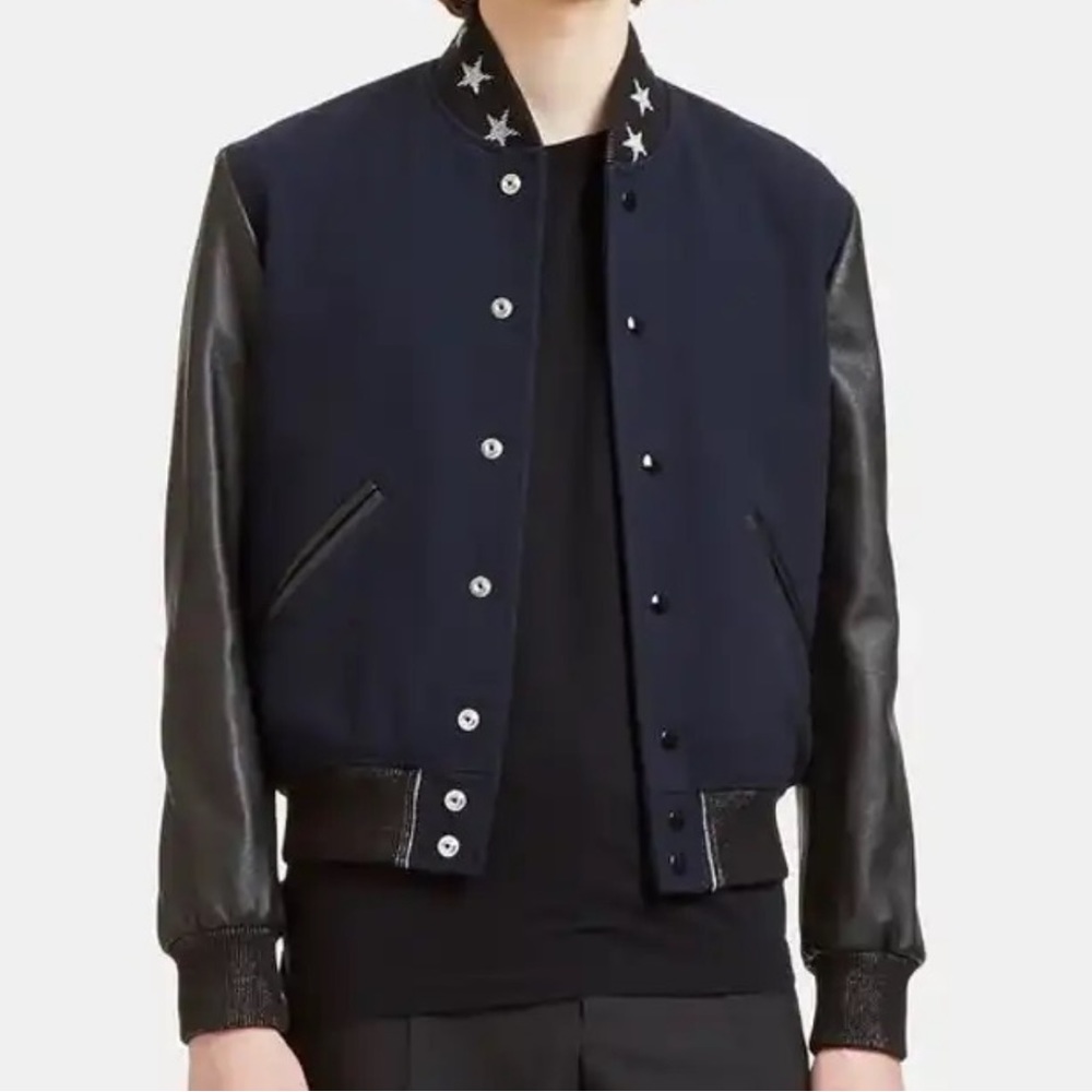 Saint Laurent Star Collar Teddy Jacket